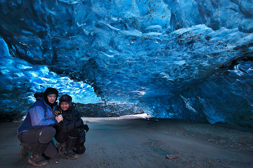 Örvar & Mai inside the cave Örvar & Mai inside the cave