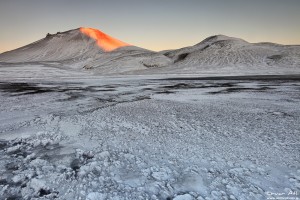 First Morning Light, Landmannalaugar in Winter