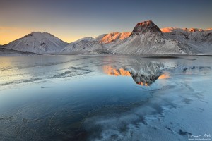Relection in Lake Kýlingavatn, Landmannalaugar.