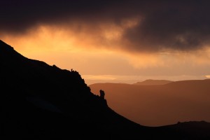Shadow figure at Landmannalaugar.
