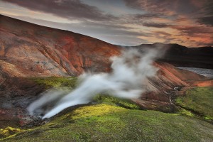 Geothermal vent at Hverdalir near Hrafntinnusker.