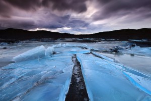 Shattered ice sheet at Svínafellsjökull Iceland.
