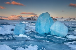 Jökulsárlón Frozen in Winter