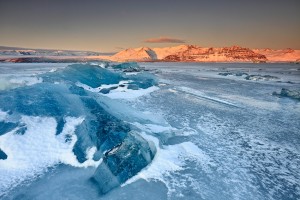 Jökulsárlón Frozen in Winter