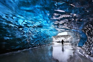 Ice cave and its Crystal Blue Ice